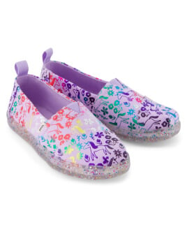 Kid's Alpargata Rainbow Unicorns Kids Shoe in rainbow shown.