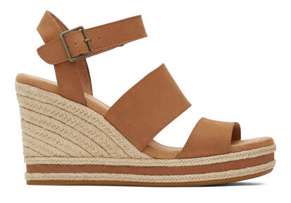 Madelyn Tan Leather Wedge Sandal